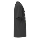 Alternate side view of black 'Outside of Your Name' Christian tee – oversized fit with scripture-inspired design and fig illustration – Influence View