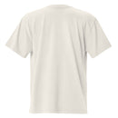 Back side of cream 'Outside of Your Name' tee – oversized unisex Christian shirt with clean back and bold front design – Influence View