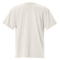 Back side of cream 'Outside of Your Name' tee – oversized unisex Christian shirt with clean back and bold front design – Influence View